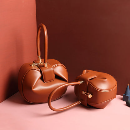 Leather Fashion Dumplings Handbag