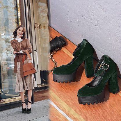 Platform Shoes With Thick Heel