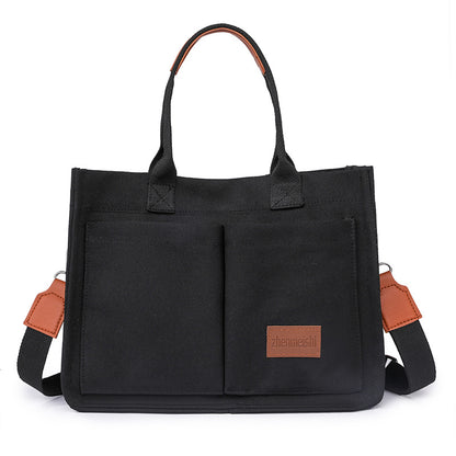 Multi-pocket Casual Canvas Shoulder Bag