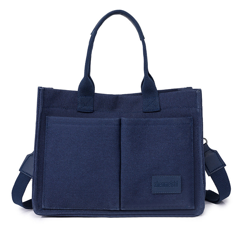 Multi-pocket Casual Canvas Shoulder Bag