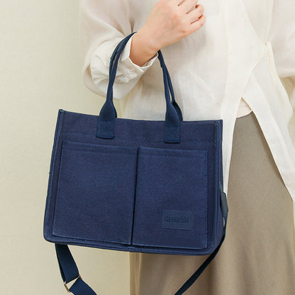 Multi-pocket Casual Canvas Shoulder Bag