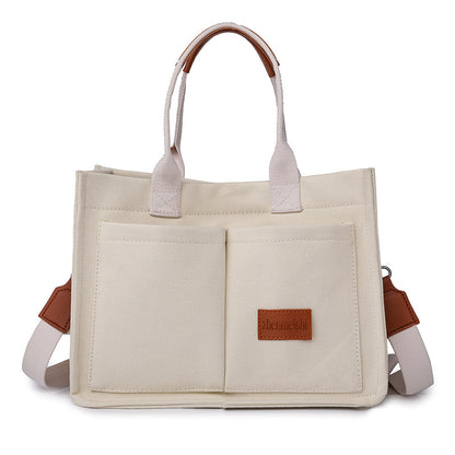 Multi-pocket Casual Canvas Shoulder Bag